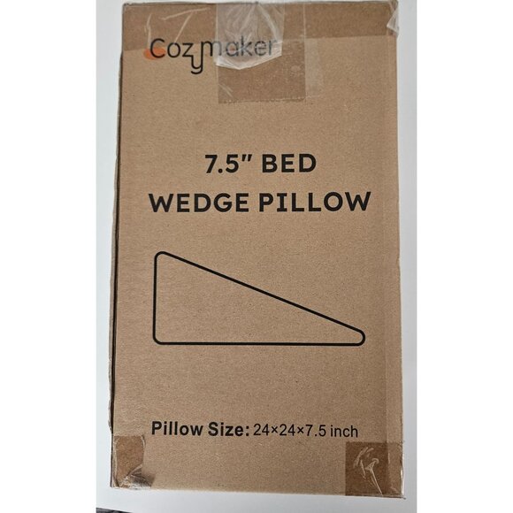CozyMaker Memory Foam Bed Wedge Pillow 24 x 24 x 7.5" For Sleeping & Leg Support - Picture 9 of 11